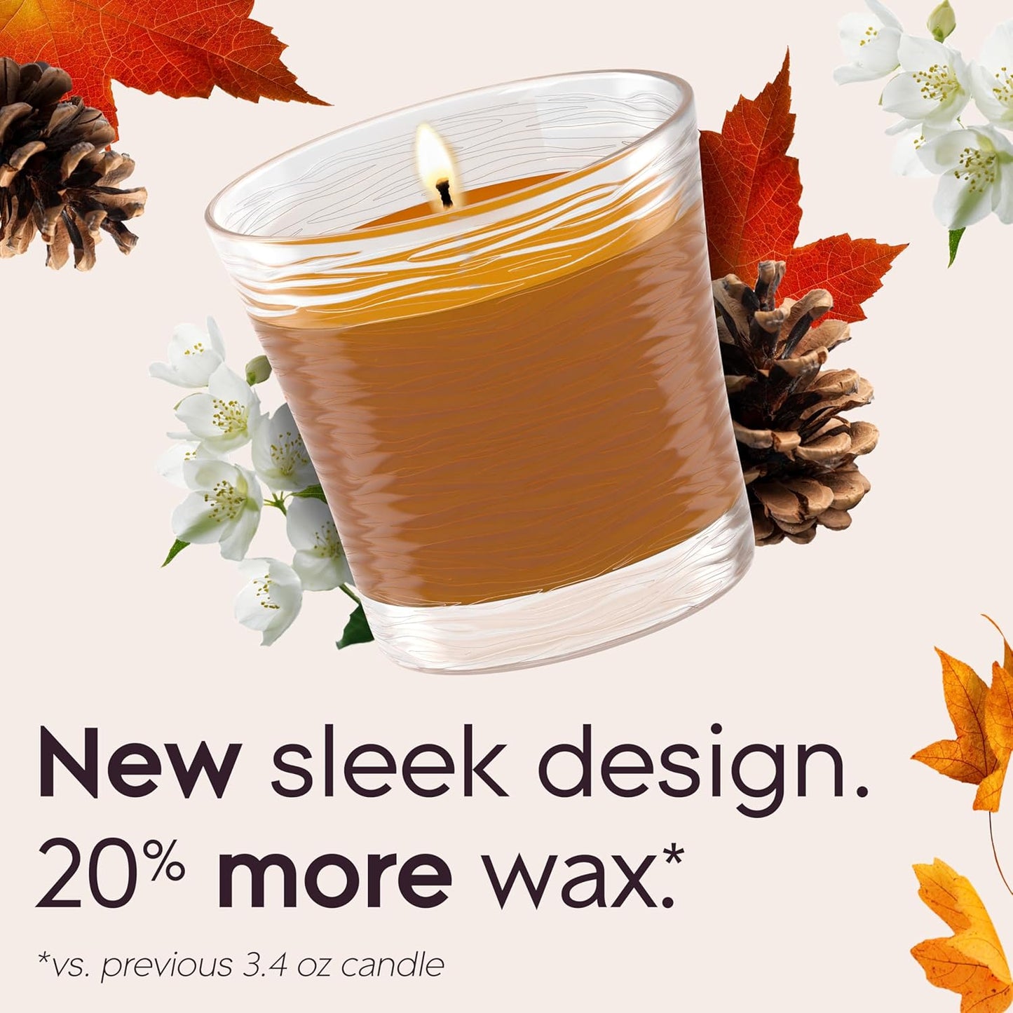 Glade 1-Wick Scented Candle Jar, Clean Linen, Air Freshener Infused with Essential Oils, 4.08 Oz, 2 Count