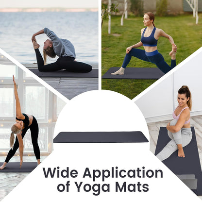 Fitvids 1/2-inch Thick High Density Exercise Yoga Mat with Carrying Strap