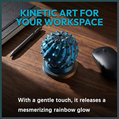 Spiky Retractable Ball, Cool 3D Printed Fidgets, Sharp Spiral Noisy Ball, Suitable for Adults to Relieve Stress and Anxiety, Office Opening Remarks, Killing Time (with Rotating Base)