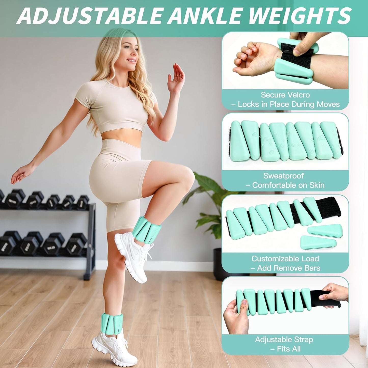 NANATI Pilates Kit, Home Pilates Workout Kit for Women, Pilates Equipment with 14.5" Pilates Ring and Ball, Resistance Bands, Ankle Weights, Sliders & Grip Socks for Home Workouts