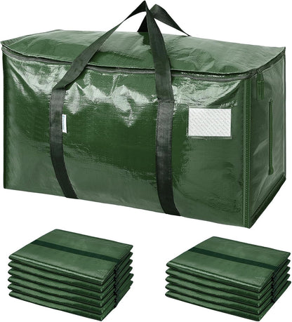 TICONN Extra Large Moving Bags Heavy Duty with Zippers & Carrying Handles, Durable Storage Bags Moving Boxes for Closet Organizers and Storage (Blue)