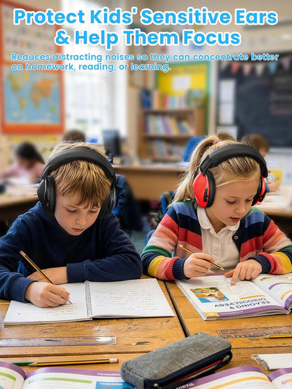 Dr.meter Ear Muffs for Noise Reduction: 27.4SNR Noise Cancelling Headphones for Kids Adults, EM100 Adjustable Hearing Protection Earmuffs for Monster Jam, Autism Sensory, Concerts, Fireworks- 3PACK