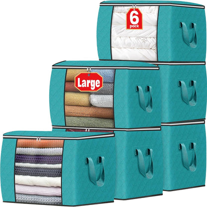 Fab totes Storage Bags for Clothes Blanket Storage Bins with Lids