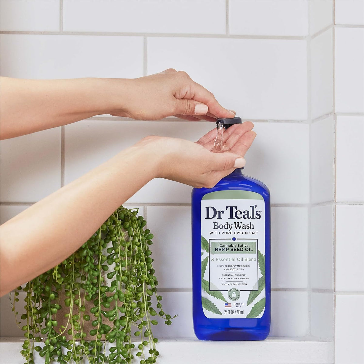 Dr Teal's Body Wash with Pure Epsom Salt, Relax & Relief with Eucalyptus & Spearmint, 24 fl oz (Pack of 2)