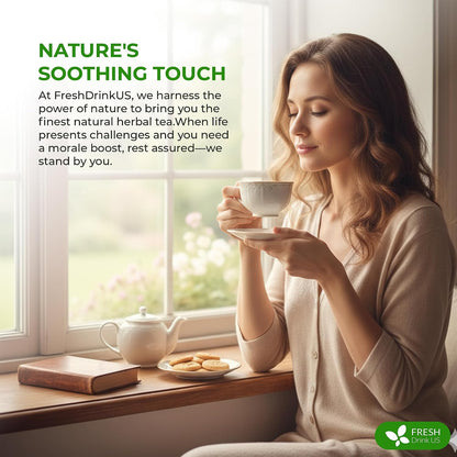 FreshDrinkUS, Premium Green Ginger Tea | 135 Tea Bags | Sencha Green Tea with Ginger, Lemongrass, Turmeric, Hibiscus & Peppermint | Natural Herbal Blend | Comfort & Refreshing, Vegan