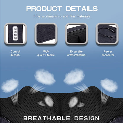 Mo Cuishle Women Men Gifts, Shiatsu Back Shoulder and Neck Massager with Heat, Electric Deep Tissue 4D Kneading Massage, Best Gifts for Mom Dad Wife Husband her Him, Christmas, Birthday (NOT Cordless)