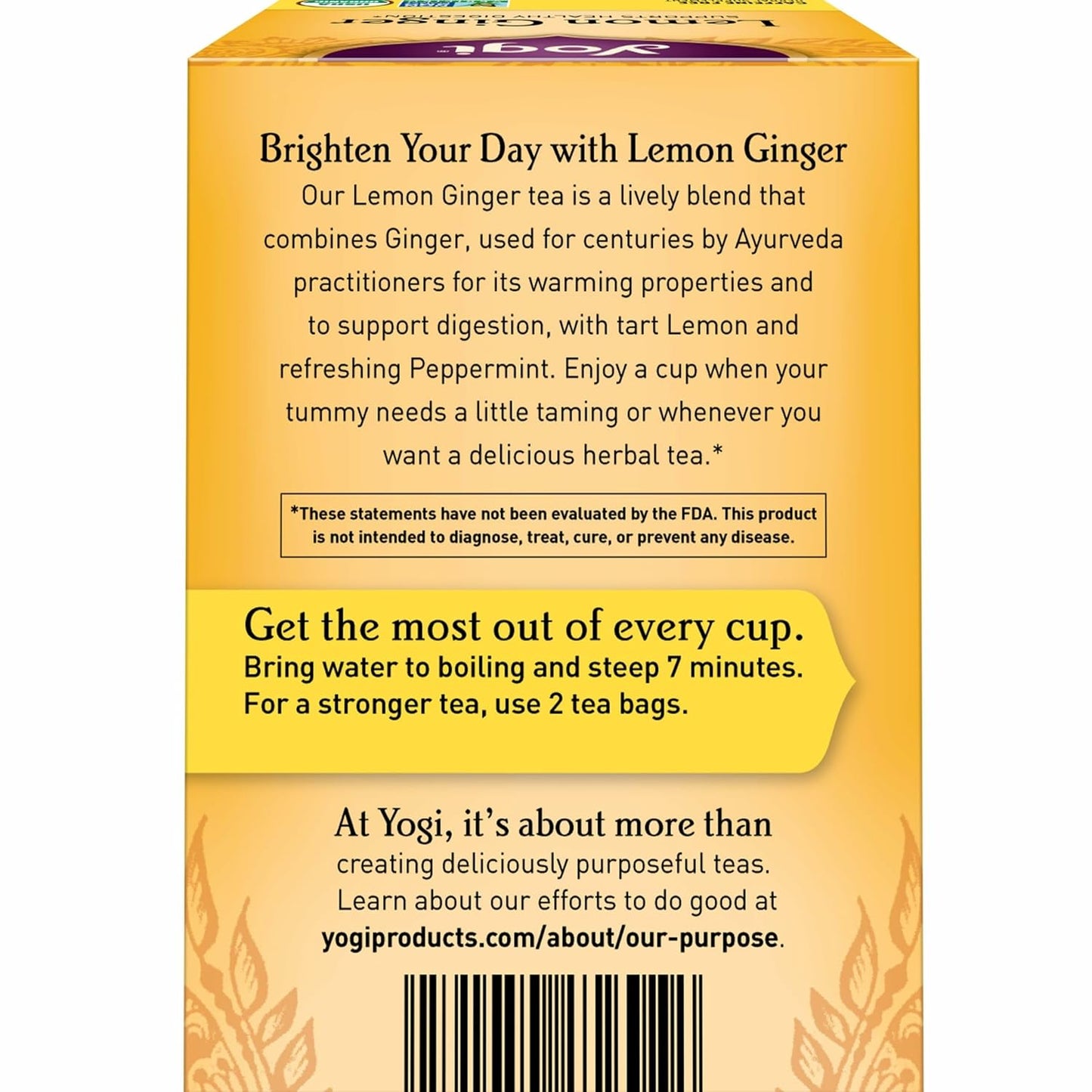 Yogi Tea Lemon Ginger - 16 Bags per Pack (4 Packs) - Organic Ginger Root Tea to Support Healthy Digestion - Includes Lemongrass, Lemon Flavor, Licorice Root, Lemon Peel & More
