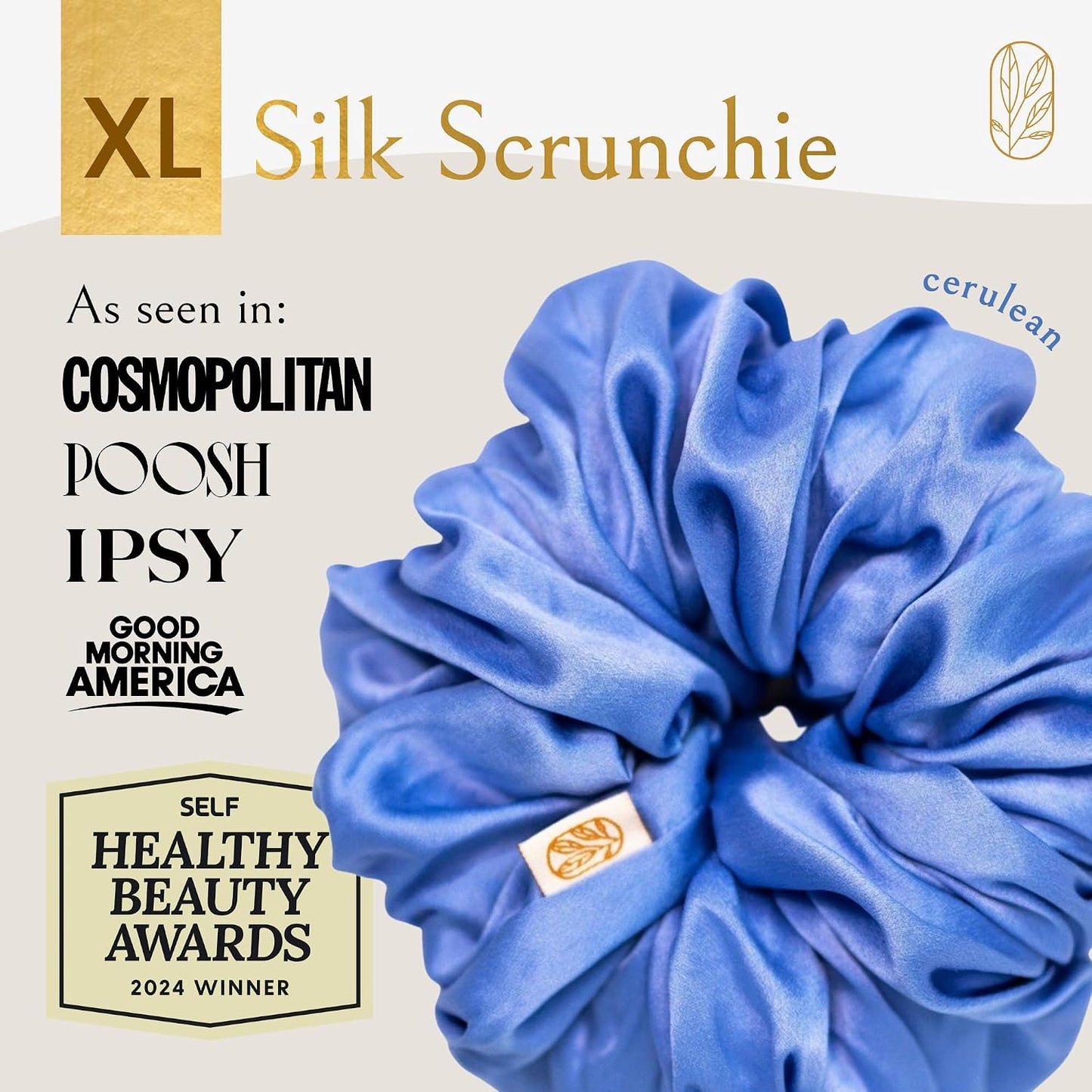 Silk Scrunchies for Women Ponytail Holders – Oversized Mulberry Silk Scrunchies – Extra Large No Damage Hair Ties for Curly, Thick, and Thin - Hair Accessories for Women – Black, XL By Curlfriend