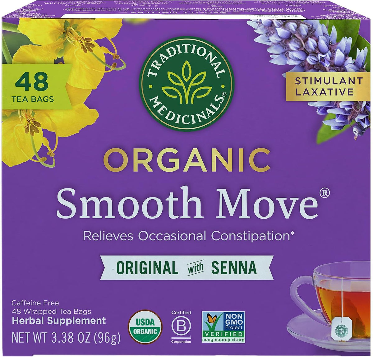 Traditional Medicinals Organic Smooth Move, 48 Tea Bags