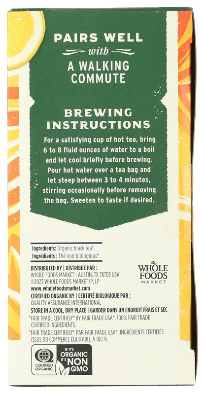 Whole Foods Market, Tea Black Breakfast Blend Organic, 20 Count
