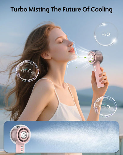 Hotsales Handheld Misting Fan, Portable Rechargeable Personal Fan with Mist
