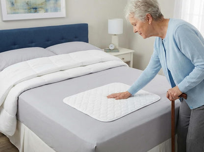 RMS Ultra Soft 4-Layer Washable and Reusable Incontinence Bed Pad - Waterproof Bed Pads, 34"X36"