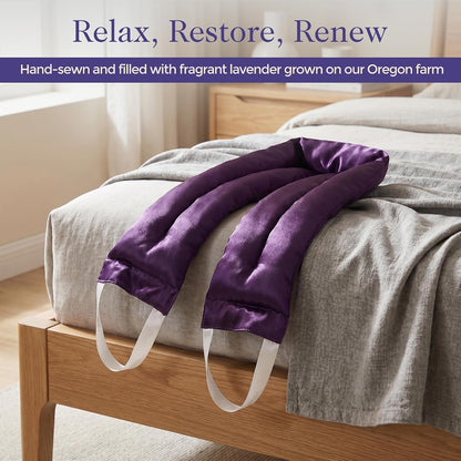 Victoria's Lavender Luxury Lavender Neck Wrap, Microwavable Neck Heating Pad, Aromatherapy Wrap for Men & Women, Filled with Lavender Buds & Flax Seed, Relaxing Spa Gift