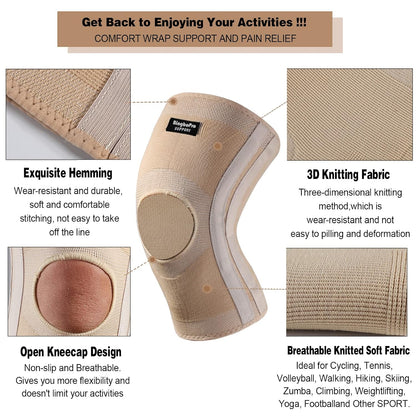 Professional Knee Brace With Stabilizer For Men Women,Compression Knee Sleeve Support Brace for Pain Relief, Fast Recovery,Meniscus Tear,ACL,MCL,Arthritis,Running,Sport Protection