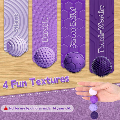 Silicone Magnetic Balls, Fidget Toys Adults, 4PCS Stress Balls Sensory Toys for Autism and ADHD, Quiet Office Desk Fidgets Magnet Gadgets Anxiety Relief Items Fun Gifts
