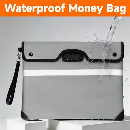 Fireproof Document Bag with Lock, 15x12 in Waterproof for Cash Passport