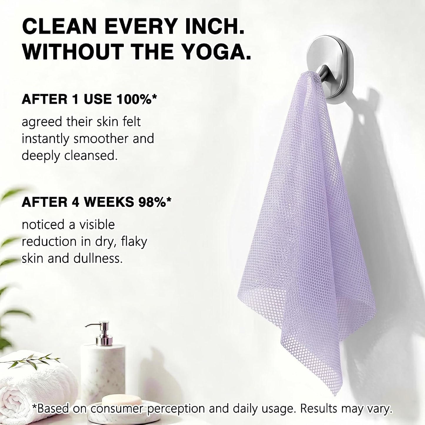 UJFQBH 3 Pieces African Bath Sponge African Net Long Net Bath Sponge Exfoliating Shower Body Scrubber Back Scrubber Skin Smoother,Great for Daily Use (Pink,Yellow,Purple)