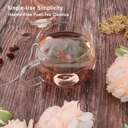 NEPAK 600 Pcs Disposable Tea Bags with Drawstring,Tea Filter Bags,Empty Tea Bags for Loose Leaf Tea(2.36 x 3.15 inch)