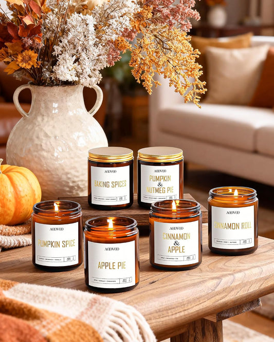 AOOVOO Coconut Vanilla Candles - 9 oz Scented Candles, Aromatherapy Candle, Soy Candle for Home Scented