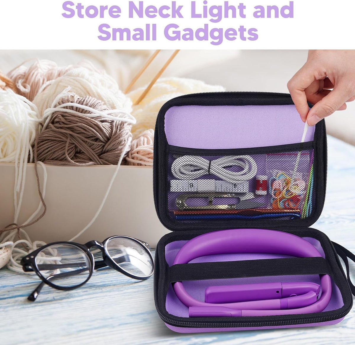 Reading Light, Rechargeable Neck Light, Stepless Dimming Book Light