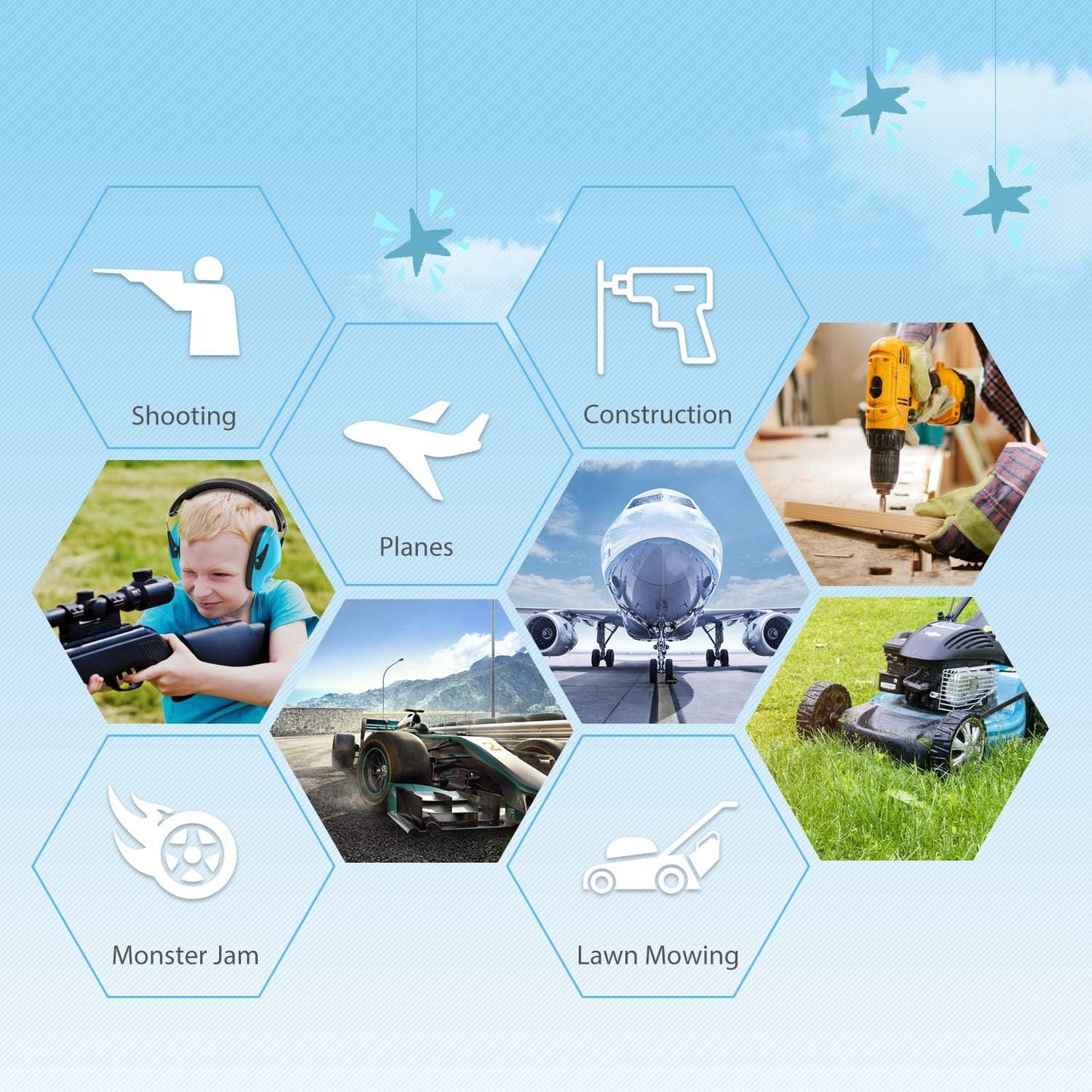 Dr.meter Ear Muffs for Noise Reduction: 27.4SNR Noise Cancelling Headphones for Kids Adults, EM100 Adjustable Hearing Protection Earmuffs for Monster Jam, Autism Sensory, Concerts, Fireworks