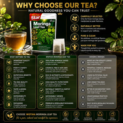 WOTIHA 60 Count Premium Lemon Balm Tea Bags - 100% Pure Natural Leaves, Lemony Citrusy Flavor, Supports Calming & Digestion, Caffeine-Free, Additive-Free, Sugar-Free, Vegan Non-GMO