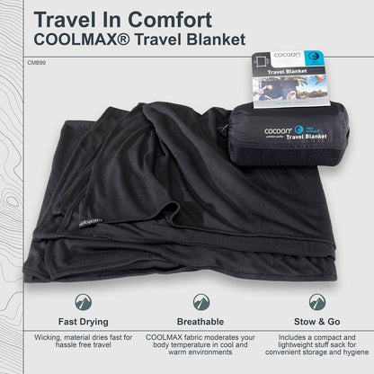 COCOON Coolmax Travel Blanket - Black