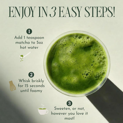 Encha Matcha - Latte Grade Matcha Powder - Unsweetened, First Harvest, Organic Green Tea Powder From Uji, Japan (60g / 2.12 Ounce) Premium for Latte, Smoothie - Caffeine, L-Theanine
