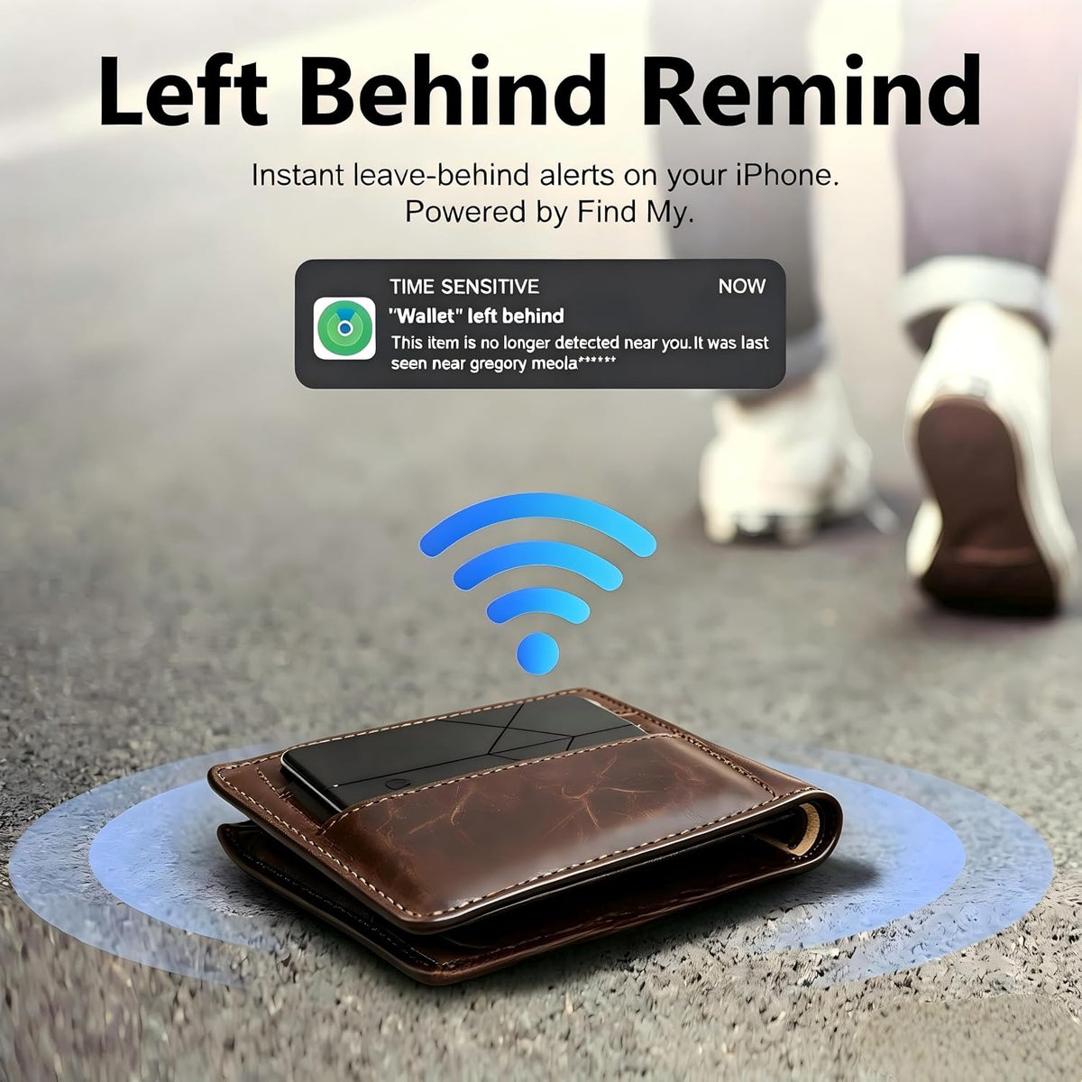Ultra-Thin Rechargeable Wallet Tracker Card – Compatible with Apple Find My & Android, Bluetooth Key Finder for Men Women, Slim GPS Locator for Luggage Passport Keys, Anti-Loss Travel Must-Have