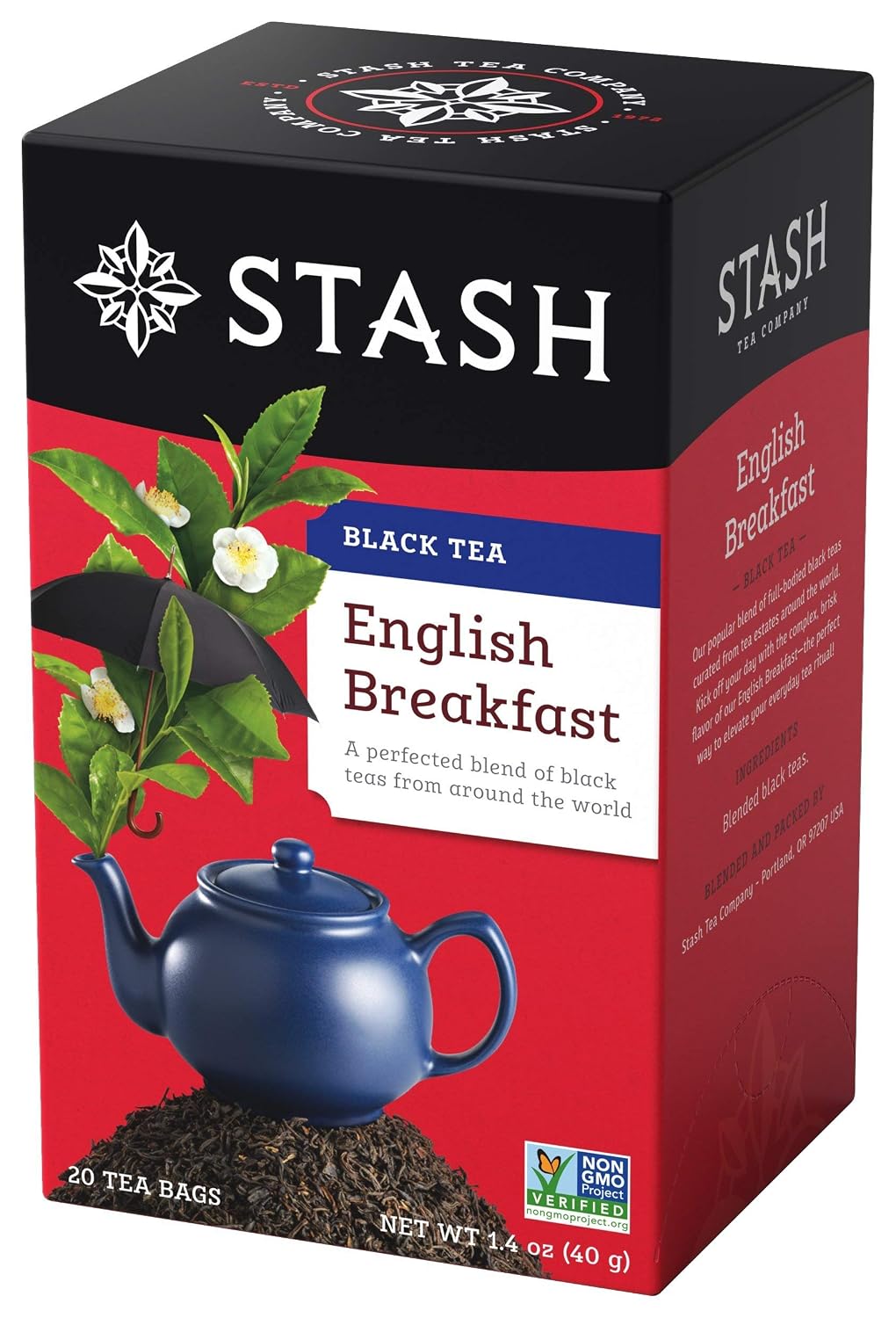 STASH English Breakfast Black Tea, 120 Bags (6 Boxes of 20), Caffeinated