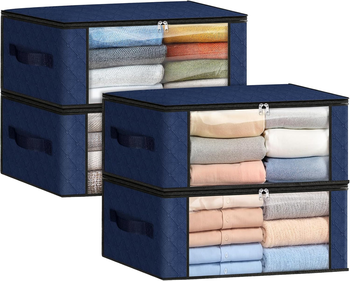 Fab totes Storage Bags for Clothes Blanket Storage Bins with Lids