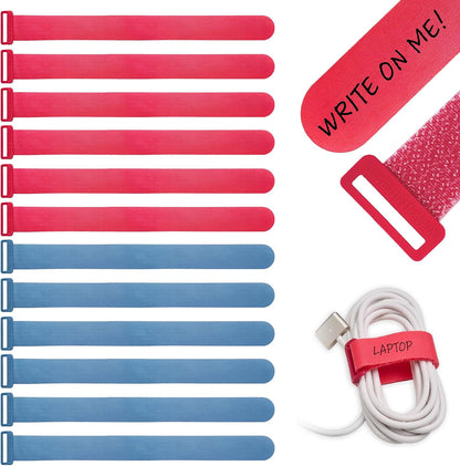 Wrap-It Storage Write On! Cinch Straps - Assorted 12-Pack