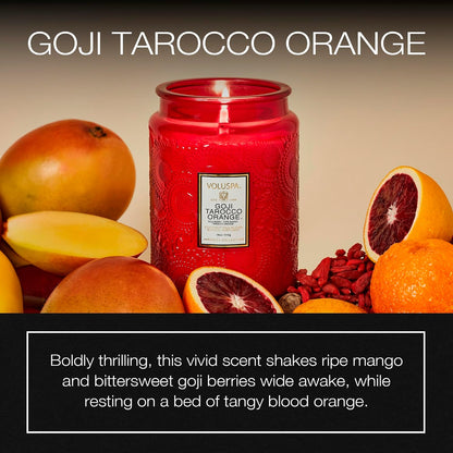 Voluspa Baltic Amber Candle, 18 oz, Coconut Wax Blend, Scented Candles for Home, 100 Hour Burn Time, Candle Jar