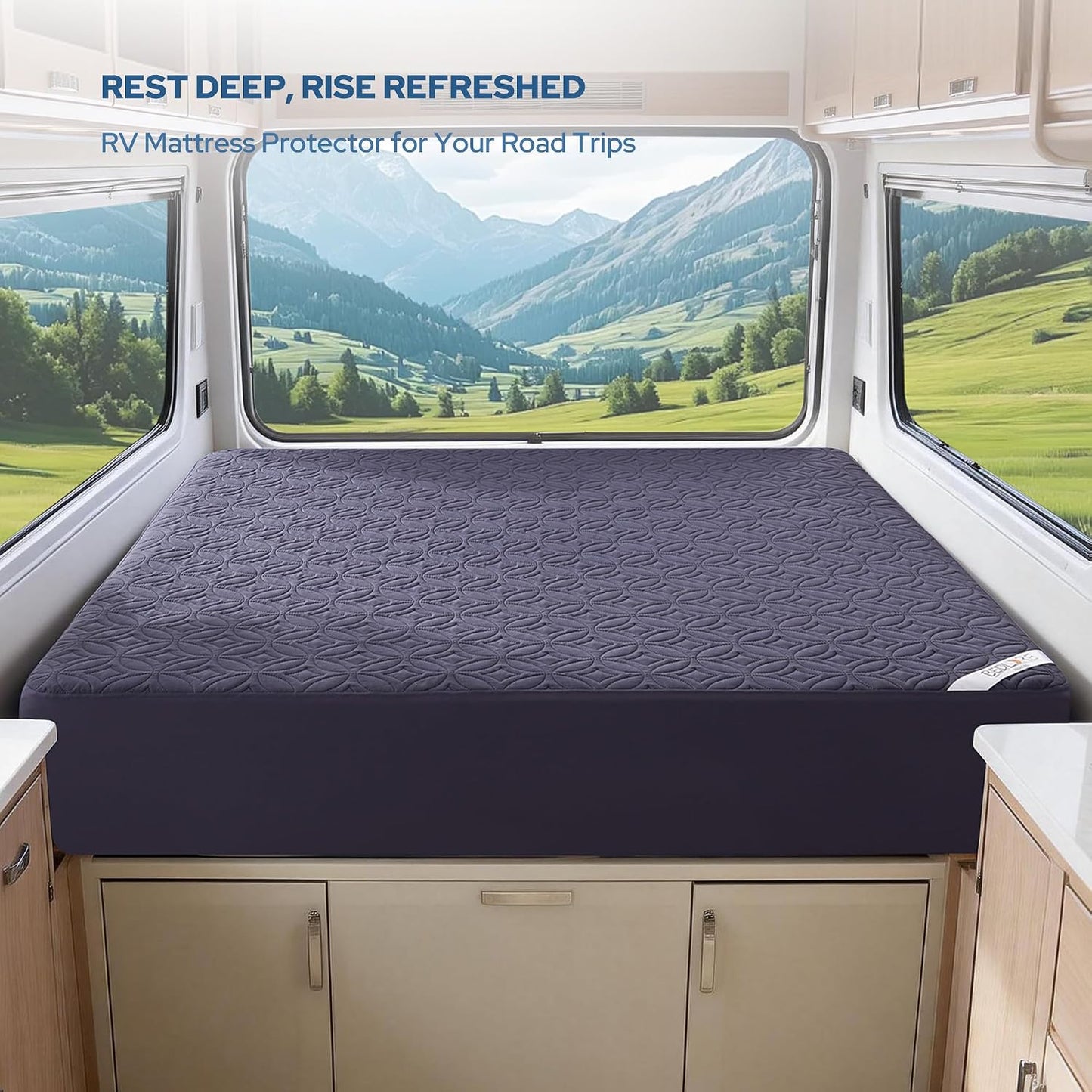 BEDLORE Waterproof Mattress Protector, King Size Mattress Pad with Deep Pocket 6"-18" Depth, Soft Noiseless Dirt-Proof Bed Mattress Cover Washable for Home, Bedroom, Hotel (Gray)