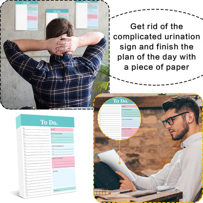 Spakon 300 Sheets Daily to Do List Notepad Notebook Library Card to Do Planner Checklist Memo Writing Pad Schedule Reminder Office Homework Planner for Task, 6" x 8(Classic,White)