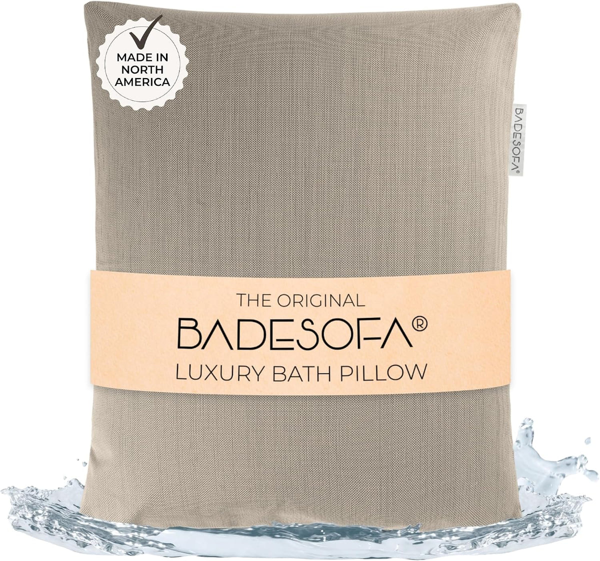 BADESOFA® Luxury Bath Pillow M in Ivory, Quick-Drying Bath Back Pillow