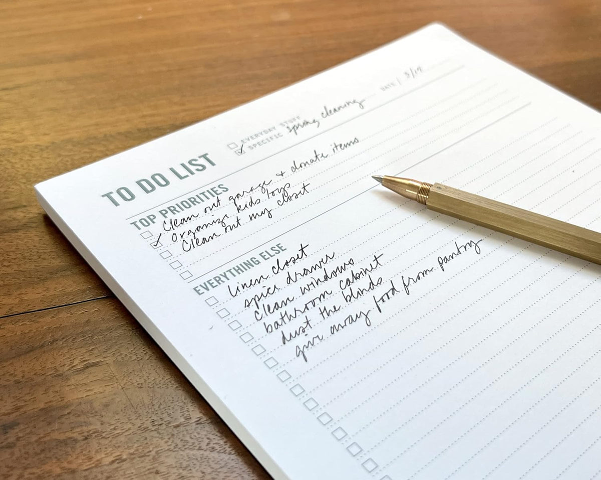 To Do List Notepad - Daily Task Planner, Checklist, and Organizer - Planner pad for work and school productivity - 7 x 10" - 50 Sheets
