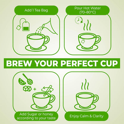 Fusion Select 100% Organic White Tea - Natural Herbal Infusion for Calmness, Relaxation, Wellness - Rich in Vitamins & Antioxidants - Zero Calories, Sugar, Fat - 100 Organic Premium White Tea Bags