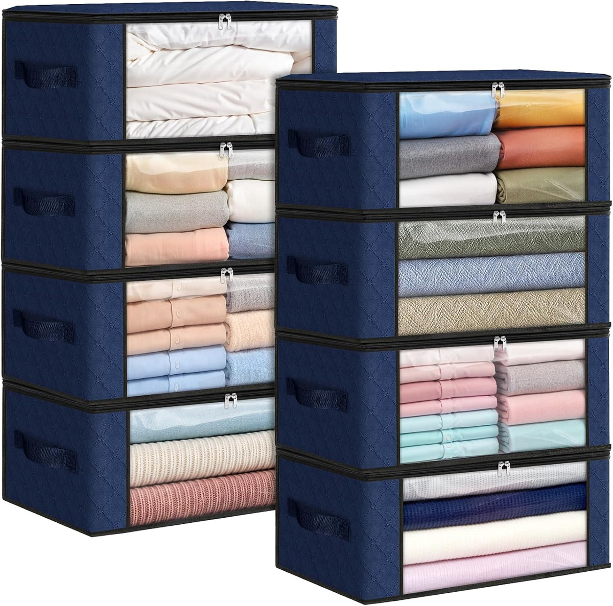 Fab totes Storage Bags for Clothes Blanket Storage Bins with Lids
