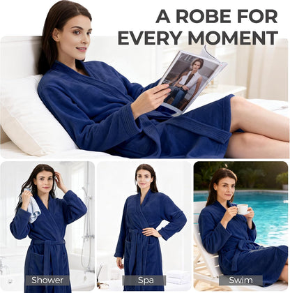 PJGGZ Towel Robe for Women – Soft Absorbent Kimono Bathrobe, Quick-Dry Spa Shower & Hotel Use