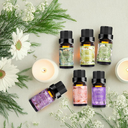 Auelife Men Essential Oils Set for Diffusers for Home, 6x10ml Scented Oil