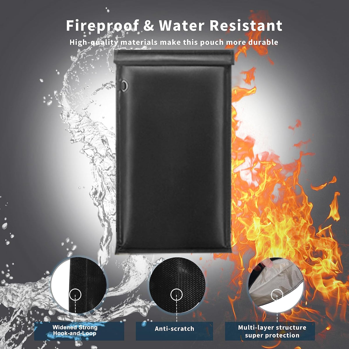 Military Grade Faraday Bag for Phone & Key Fob, Signal Blocking Pouch