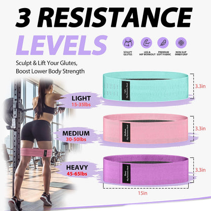 WHATAFIT Resistance Bands, Exercise Bands, Workout Bands with Handles, Door Anchor and Ankle Straps, 5 Resistance Levels Fitness Bands for Strength Training, Physical Therapy, and Home Gym Equipment