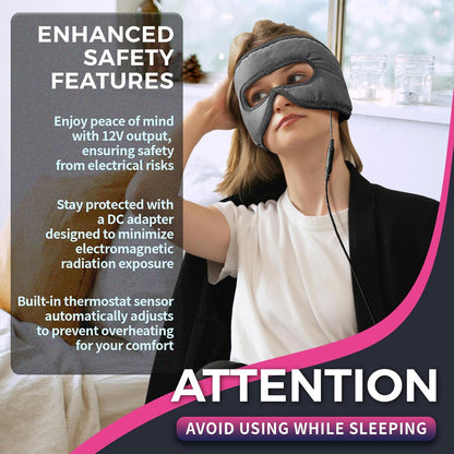 Sinus Mask, Heated Eye Mask, Face Heating Pad with Openings