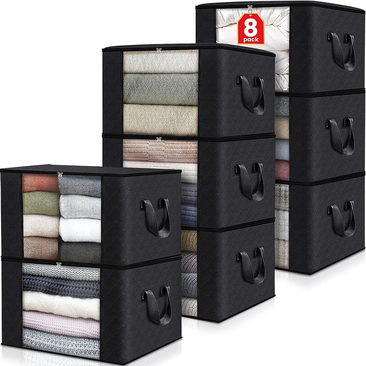 Fab totes Storage Bags for Clothes Blanket Storage Bins with Lids