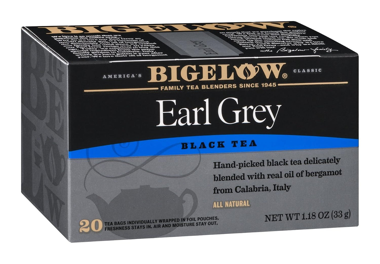 Bigelow Tea Black Tea 6 Flavor Variety Pack, Caffeinated Tea with Mint, Lemon, Constant Comment, English Teatime, Earl Grey, and Vanilla Chai, 20 Count Box (Pack of 6), 120 Total Tea Bags