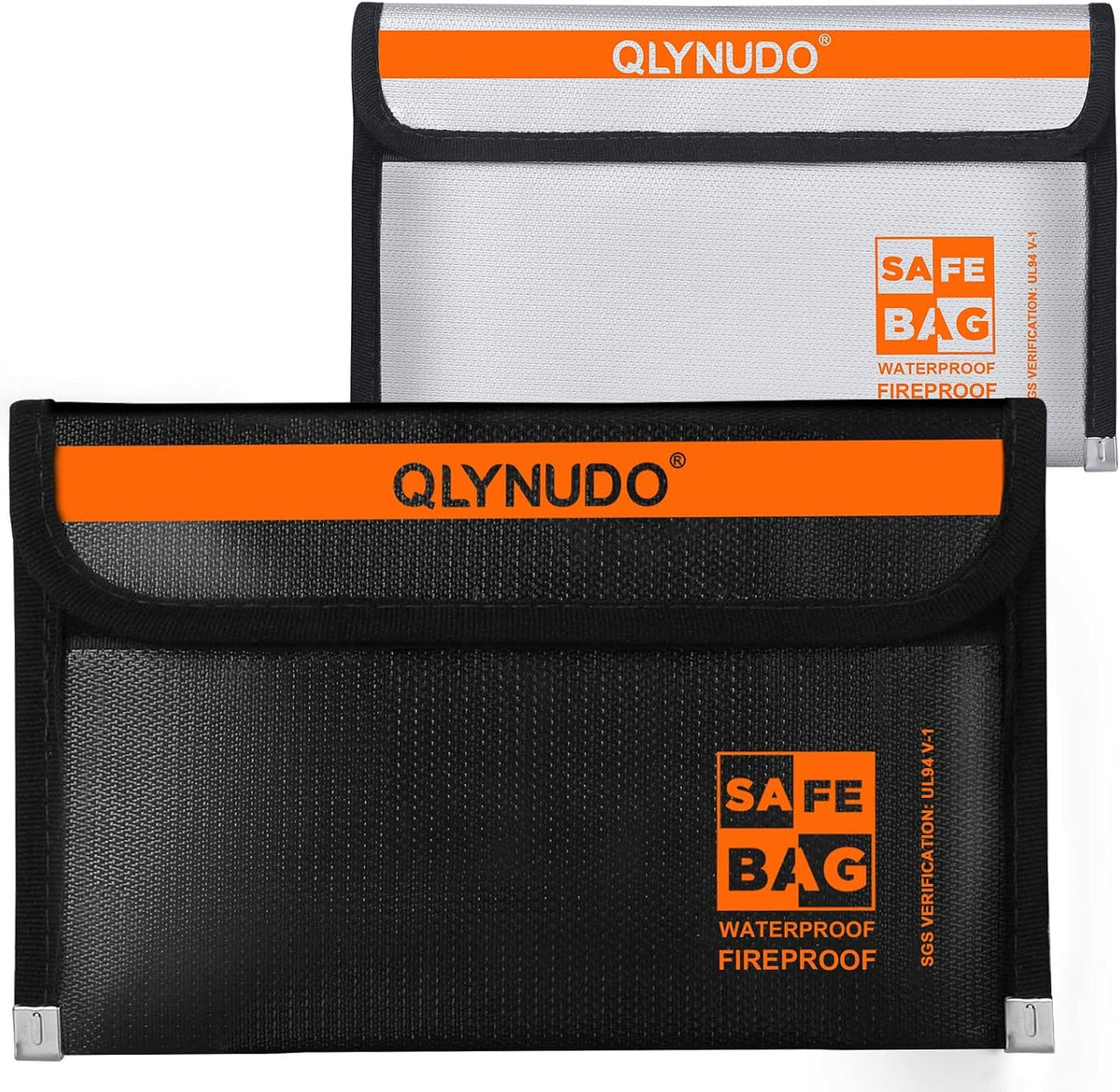 Small Fireproof Money Bag for Cash, Stealth Nesting 2-Pack