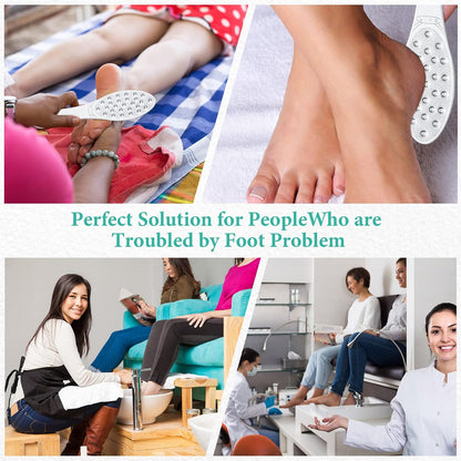 2 Pcs Stainless Steel Foot File Callus Remover Double Sided Metal Foot Scraper Rasp Scrubber for Wet or Dry Skin Professional Pedicure Tool for Hard Skin Cracked Heels Feet (Classic Style)