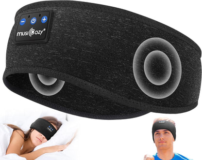 MUSICOZY Sleep Headphones Bluetooth 5.4 Headband, Wireless Earphones Music Sleep Earbuds Sleeping Eye Mask with HD Stereo Speakers for Workout Running Travel Yoga, Ideal Gifts for Men Women Mom Dad