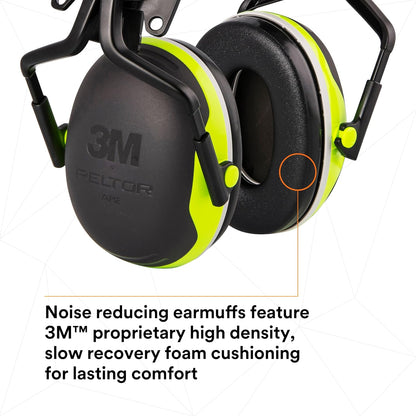 3M PELTOR Hearing Protection Earmuffs, X4 Series Noise Protection, Construction, Manufacturing, Assembly, Sanding